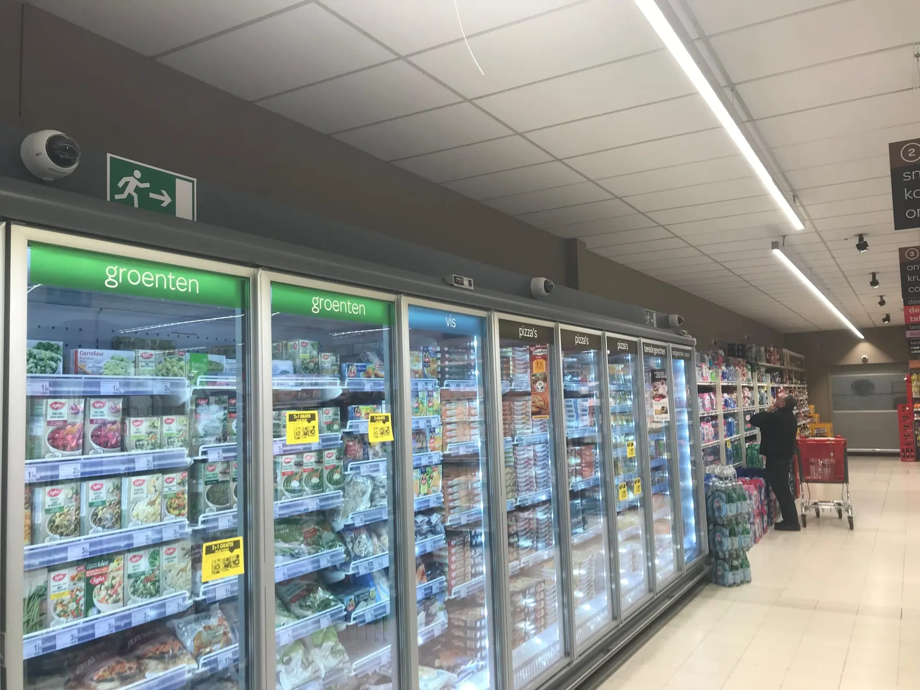 Camerabewaking in een supermarkt in Evergem, geplaatst door dV Security, foto 1 van 2
